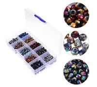 Zerodeko Cuentas Espaciadoras de Vidrio 4 Mm para Joyería Diy, Caja 1000 Piezas Azuladas, Cuentas para Pulseras y Collares, Agujeros Pequeños para Manualidades Artesanales