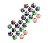 Zerodeko Cuentas Fáciles de Usar Redondas de Que Brillan Oscuridad 40 Agujero Liso y Diseño Único Color Aleatorio para Hacer Pulseras