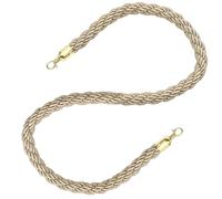 Zerodeko Cuerda de Barrera Natural de Cáñamo 1 M Gancho Metálico para Ceremonias, Museos y Control de Multitudes