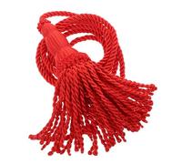 Zerodeko Cuerda Trenzada con Borla para Instrumento de Viento Rojo de Poliéster, Par de Cuerda Meticulosamente Tejida para Instrumentos de Viento, Adecuada para Bandas Escolares y