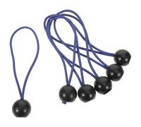 Zerodeko Cuerdas Elásticas con Bola de Plástico 30 Piezas Cordón Elástico de 6 Pulgadas Azul Plegable Resistentes para Tiendas de Campaña Toldos y Trampolines Uso Exterior y Amarre