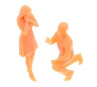 Zerodeko de Escena en Miniatura de Figuras de propuesta pequeña Mini Figuras de propuesta figuritas de Personas diminutas Accesorio de Fotos Mini Cosas Resina Beige