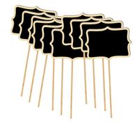 Zerodeko de Letreros de Pizarra Negra para Decorar 20 Piezas de Madera Adornos y Escribir Mensajes para Jardín y Bodas