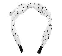 Zerodeko Diadema 2025 con Lazo y Orejas de Conejo, Diadema de Año para Mujer, Banda Ancha con Estampado de Lunares, Adecuado para Fiestas de Uso Diario