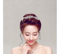 Zerodeko Diadema con Diseño y Gemas de Imitación para Mujer y Niñas, Hecha a Mano en Aleación y Rhinestone, Color Plata, Adecuada para Bodas y Uso Diario