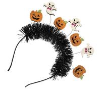 Zerodeko Diadema de Halloween Elementos de Fantasma y Calabaza, Accesorio para Fiestas, Material Plástico y Tela, Resistente Encanto para Diferentes Celebraciones