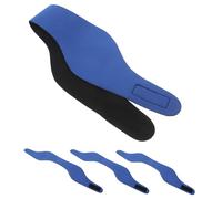 Zerodeko Diadema de Natación Azul Talla L 4 Piezas Cubierta Protectora para Oídos Banda Deportiva Absorbente de Sudor Ajustable para Adultos y Adecuado para Piscina Ducha y Deportes