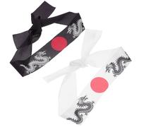 Zerodeko Diademas Deportivas Japonesas 2 Piezas de Poliéster Diseño Estilizado, Cómodas y Fáciles de Usar para Karate y Running para Diferentes Formas de Cabeza