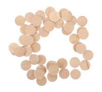 Zerodeko Discos Creativos de Madera Maciza 25 MM 50 Piezas para Adornos, Manualidades y Actividades Educativas en Casa