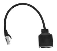 Zerodeko Divisor Ethernet Rj45 1 a 2 Macho a Dual Hembra Cable Adaptador Cat7 Alta Velocidad Extensor de Conector para Redes Locales Oficina Hogar Aula