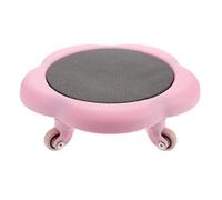 Zerodeko Ejercitador Abdominal Discos Deslizantes para Hacer Ejercicio de Plástico Rosa, Flor de 5 Ruedas Deslizantes, para Entrenamiento en Casa y Modelado Abdominal