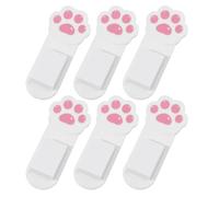 Zerodeko Elevador de Tapa de Inodoro Autoadhesivo Forma de Pata de Gato, 6 Piezas de Pp Blanco, Accesorios de Baño sin Contacto Mayoría de Tapas de Wc
