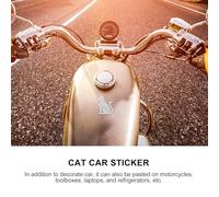 Zerodeko Emblema Metálico Gato Adhesivo para Coche y Camión Pegatina Decorativa Resistente Fácil Instalación Superficies Planas para Vehículos y Motocicletas