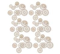 Zerodeko Engranajes de Madera para Manualidades 200 Piezas Surtidas (2.5-5 Cm) sin Terminar Agujero, Discos y Rodajas de Madera Artesanales para Bricolaje y Decoración Estilo