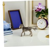 Zerodeko Escultura de Caballo Dorado Miniatura de Aleación Hecha Mano Figura de Caballo Artesanal para Decoración de Hogar y Oficina Adorno Simbólico de Suerte y Motivación para Mesa de Té