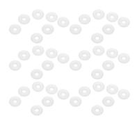 Zerodeko Espaciadores de Caucho para Pulseras y Collares, Topes de Cuentas Antideslizantes Blancos, Diámetro 5 Mm Grosor 1.7 Mm, 100 Piezas para Fabricación de Joyas y Posicionamiento