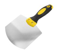 Zerodeko Espátula Curvada de Acero Inoxidable 15 Cm para Masilla y Yeso, Herramienta Multifuncional Raspadora y Cargadora para Revestimiento de Paredes, Uso Profesional en Pintura