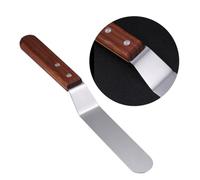 Zerodeko Espátula Mango de Madera Roja de 6 Pulgadas y Crema y Mantequilla para Acero Inoxidable, Adecuado para Repostería y Decoración de Pasteles Repostería Decoración de Pasteles