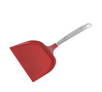 Zerodeko Espátula para Pizza Roja Mango de Acero Inoxidable y Pala Ancha de Nailon Resistente para Cocina, Accesorio Práctico para Pasteles y Suministros de Pizza en Hogar y Restaurante