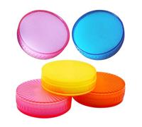 Zerodeko Esponja para Contar Dinero, Humedecedor de Dedos de 5 Piezas, Cilindro de Plástico y Esponja, Fácil de Limpiar para Oficina y Documentos Color Aleatorio