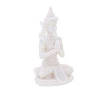 Zerodeko Estatua Buda Arenisca Blanca Clásica Decorativo Escritorio Figura para Hogar y Oficina Regalo Espiritual