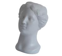 Zerodeko Estatua de Resina Color Claro Contenedor de Almacenamiento y Florero, Escultura Clásica Europea para Decoración de Interiores y Flores Artificiales