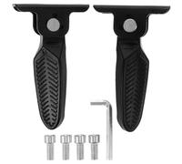 Zerodeko Estribos Plegables Reposapiés de Aluminio Negro para Motocicleta y Scooter Eléctrico Varios estilos Fáciles de Instalar y Almacenar Ideales para Pasajero