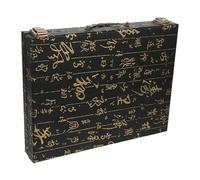 Zerodeko Estuche de Almacenamiento para Mahjong y Ajedrez de Madera Diseño, Portátil y Rectangular, Organizador Espacioso para Fichas de 5.0 Cm, Caja para Viaje y Uso en Mesa