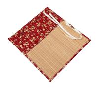 Zerodeko Estuche Lápices Enrollable de Gran Capacidad Rojo para Material Sintético y Diseño Tradicional Chino para Almacenamiento y Organización de Pinceles