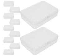 Zerodeko Estuche Transparente para Crayones 24 Piezas con Tapa Caja Apilable de Plástico Reutilizable 114X84 CM para Organizar Útiles Escolares en Aulas y Hogar