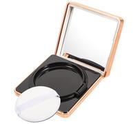 Zerodeko Estuche Vacío Fácil de Abrir y Cerrar Plástico Blanco con Esponja y Espejo Adecuado para Uso al Aire Libre y para Base de Maquillaje