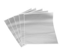 Zerodeko Etiquetas para Raspar Grandes 20x23,5 Cm Plateadas, 5 Hojas Adhesivas para Juegos y Premios, Pegatinas Multiusos para Manualidades y Actividades Escolares