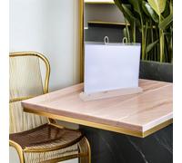 Zerodeko Exhibidor de Menú Transparente Horizontal para Mesa A6 6 Páginas Soporte de Escritorio de Plástico Desmontable de Doble Cara para Restaurantes Oficinas y Publicidad Eventos