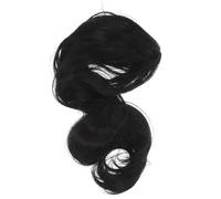 Zerodeko Extensión de Coleta con Clip Negra Natural Ondulada de 45 CM Coleta Voluminizadora Sintética Resistente al Calor para Mujeres y Niñas Postizo Instantáneo para Uso Diario y