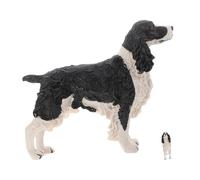 Zerodeko Figura de Resina Perro Spaniel Realista Decoración Estática sin Batería Regalo Educativo para Amantes de Mascotas Modelo Coleccionable Detallado