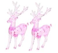 Zerodeko Figuras De Reno De Navidad Adornos De Acrílico Decoración Colgante Adornos Renos Navidad