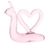 Zerodeko Figurita de Caracol Hecha a Mano, Figuritas de Caracoles en Miniatura, Rosa, Vidrio, Fácil de Limpiar, Decoración Hogar Mesa, para Coleccionistas y Amantes Caracoles