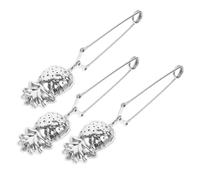 Zerodeko Filtros de Té de Acero Inoxidable Diseño de Piña, Resistencia a Alta Temperatura y Ecológicos, Infusores Ideales para Hogar y Oficina, Paquete de 3 Unidades