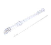 Zerodeko Flauta Dulce Soprano de 8 Agujeros con Varilla de Limpieza y Manual en Tono Sol Material ABS, Fácil de Tocar y Limpiar para Uso en Aula y Escenario