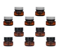 Zerodeko Frascos de Crema para Ojos Doble Capa 10 Piezas Tarro de Maquillaje Cosmético Rellenable de 30ml Pet/pp/abs, Portátil, Hermético, para Maquillaje y Shampoo, Uso Exterior