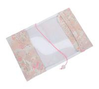 Zerodeko Funda de Libro Artesanal de Tela Rosa para Cuadernos A5 Bordado Artístico y Protección Máxima, Reutilizable para Estudiantes y Amantes Libros
