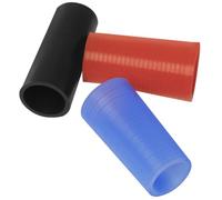 Zerodeko Funda de Silicona para Cuello Curvado de Saxofón 3 Piezas de Repuesto en Rojo Azul y Negro Reutilizable y Lavable Accesorio para Instrumentos Musicales de Viento y Madera