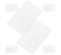 Zerodeko Funda Porta Credencial Transparente para Tarjetas de Identificación Pvc Resistente al Agua Paquete de 6 Piezas Fácil de Llevar y No Se Deforma Adecuado para Uso Diario y Llevar