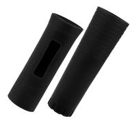 Zerodeko Funda Protectora de Silicona Antideslizante para Mango de Micrófono Inalámbrico Negro Resistente a Golpes y Vibraciones 2 Piezas Compatible Varios Modelos para Uso en Ktv y