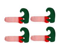 Zerodeko Fundas para Patas de Mesa y Sillas Navideñas 4 Piezas Colores Surtidos Cubiertas Protectoras Antirruido para Muebles Decoración Navideña para Hogar y Fiesta