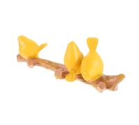 Zerodeko Gancho de Pared con Diseño de Pájaros Resina Colgador Decorativo la Pared para Abrigos Llaves Toallas y Sombreros Perchero para Entrada y Baño de Ganchos Amarillos