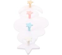 Zerodeko Gancho de Pared de Madera Forma de Nube Perchero sin Taladro Colgador Adhesivo para Ropa Bolsos y Llaves Decoración Infantil Gris para Habitación