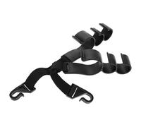 Zerodeko Gancho para reposacabezas de coche, gancho para respaldo de asiento, soporte multifuncional para paraguas, almacenamiento para coche y maletero, negro