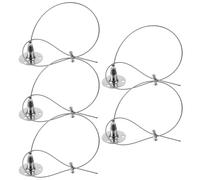 Zerodeko Ganchos de Aleación de Zinc para Colgar Cuadros Sistema de Suspensión de Cortinas de Alambre Gancho Antideslizante 05 M 5 Piezas para Decoración y Exposiciones