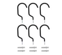 Zerodeko Ganchos Metálicos para Bicicletas de Pared 6 Piezas, Resistentes Corrosión, Diseño Envolvente Protector, para Garaje y Hogar, Colgadores Multiuso para Escaleras y Herramientas